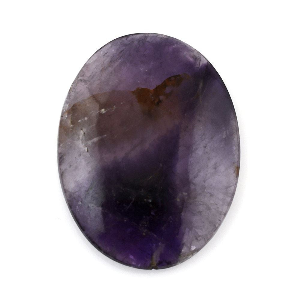 CAPE AMETHYST PLAIN OVAL CAB WITH (HALF DRILL) 37X30MM 58.97 Cts.