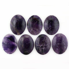 CAPE AMETHYST PLAIN OVAL CAB WITH (HALF DRILL) 37X30MM 58.97 Cts.