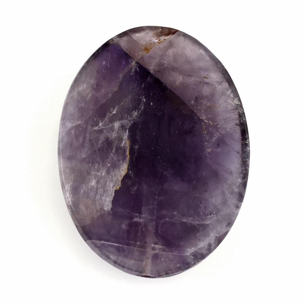 CAPE AMETHYST PLAIN OVAL CAB WITH HALF DRILL 40X30MM 67.03 Cts.