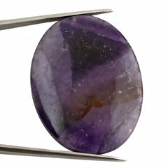 CAPE AMETHYST PLAIN OVAL CAB WITH HALF DRILL 40X30MM 67.03 Cts.