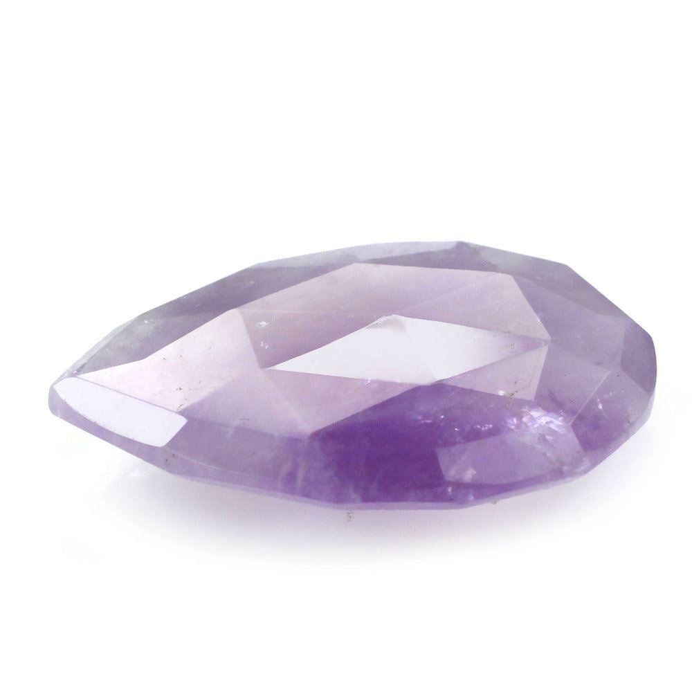 CAPE AMETHYST ROSE CUT BRIOLETTE PEAR 18X14.50MM 7.82 Cts.