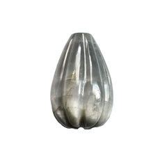 CAT'S EYE GREY MELON CARVED DROPS 12.00X8.00 MM 4.98 Cts.