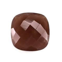 CHOCOLATE MOONSTONE BRIOLETTE CUSHION 13MM 6.04 Cts.