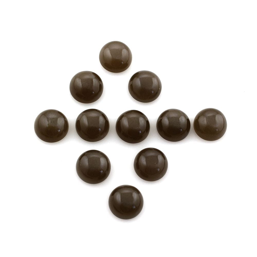 CHOCOLATE MOONSTONE ROUND CAB 10MM 3.76 Cts.