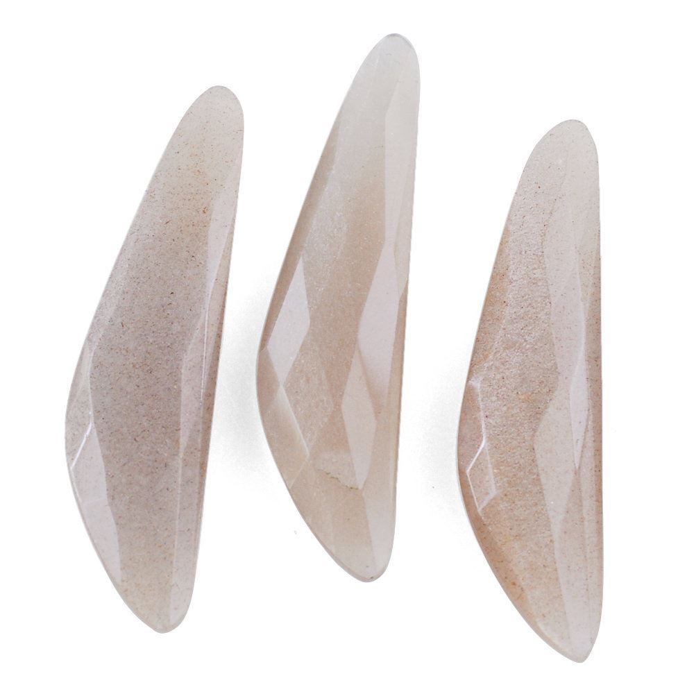 CHOCOLATE MOONSTONE BRIOLETTE HALF PEAR 27X7MM 3.78 Cts.