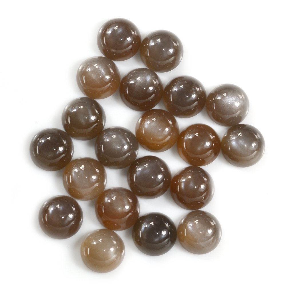 CHOCOLATE MOONSTONE ROUND CAB 10MM 3.27 Cts.