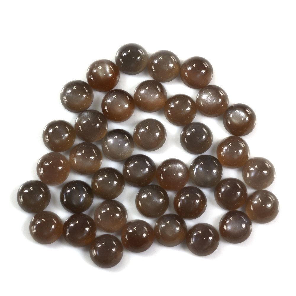 CHOCOLATE MOONSTONE ROUND CAB 8MM 1.69 Cts.