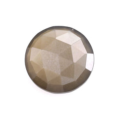 CHOCOLATE MOONSTONE ROSE CUT BRIOLETTE ROUND (DARK) 10.00MM 2.98 Cts.