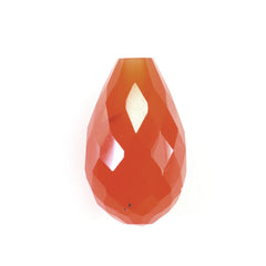 CARNELIAN FACETED DROPS (HALF DRILL 0.70MM) 10X6MM 2.47 Cts.