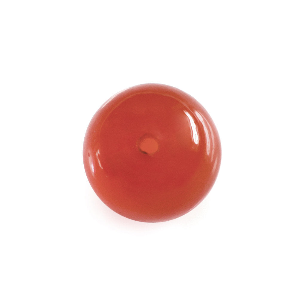 CARNELIAN PLAIN BALLS (HALF DRILL) 8.10MM 3.85 Cts.