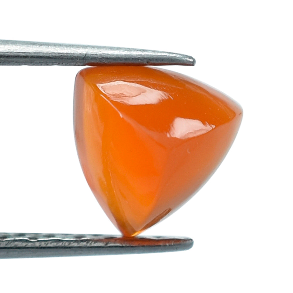 CARNELIAN SUGARLOAF TRILLION CAB (FLAT BOTTOM) 5MM (TH. 3.25-3.65MM) 0.55 Cts.