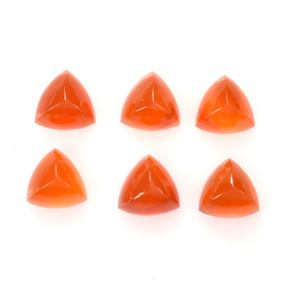 CARNELIAN SUGARLOAF TRILLION CAB (FLAT BOTTOM) 6MM (TH. 3.90-4.30MM) 0.98 Cts.