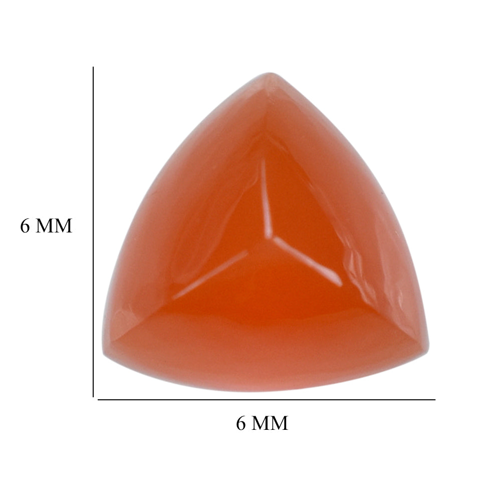 CARNELIAN SUGARLOAF TRILLION CAB (FLAT BOTTOM) 6MM (TH. 3.90-4.30MM) 0.98 Cts.