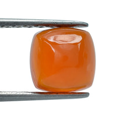 CARNELIAN SUGARLOAF CUSHION CAB (FLAT BOTTOM) 5MM (TH. 3.25-3.65MM) 0.75 Cts.