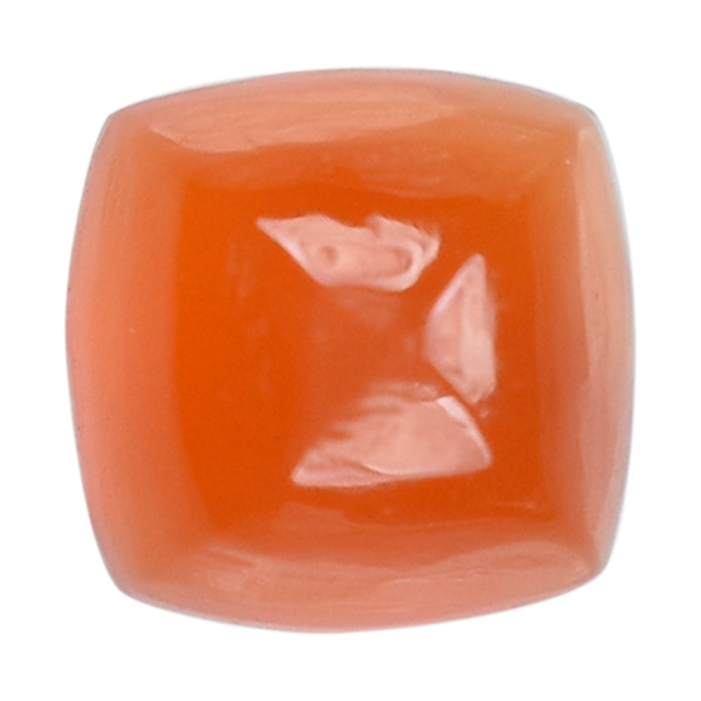 CARNELIAN SUGARLOAF CUSHION CAB (FLAT BOTTOM) 4MM (TH. 2.60-3.00MM) 0.40 Cts.