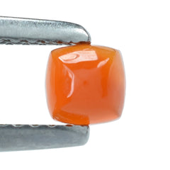 CARNELIAN SUGARLOAF CUSHION CAB (FLAT BOTTOM) 4MM (TH. 2.60-3.00MM) 0.40 Cts.