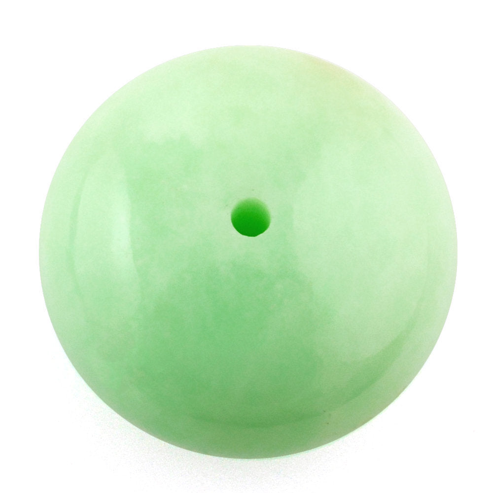 MINT CHRYSOPRASE PLAIN ROUNDEL BEADS (FULL DRILL 0.80MM) 13.50MM 12.13 Cts.