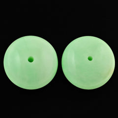 MINT CHRYSOPRASE PLAIN ROUNDEL BEADS (FULL DRILL 0.80MM) 13.50MM 12.13 Cts.