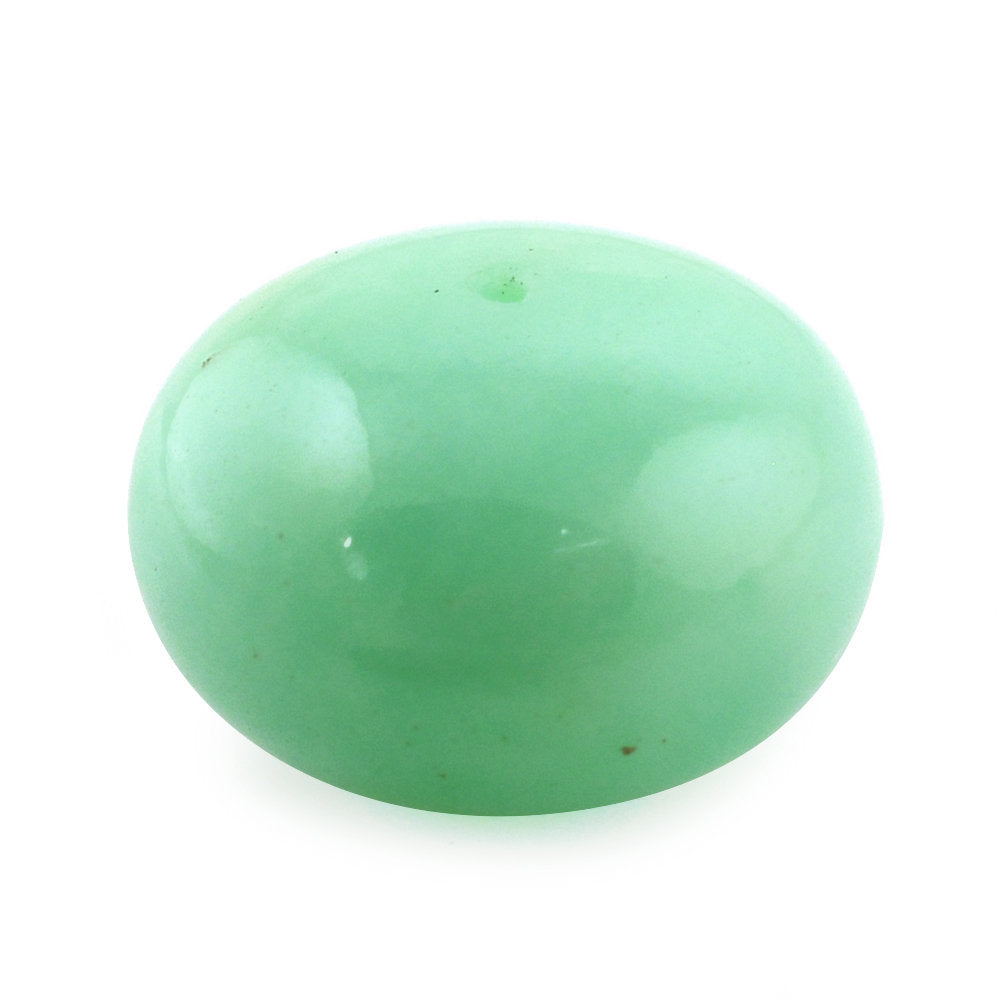 MINT CHRYSOPRASE PLAIN ROUNDEL BEADS (FULL DRILL 0.80MM) 13.50MM 12.48 Cts.