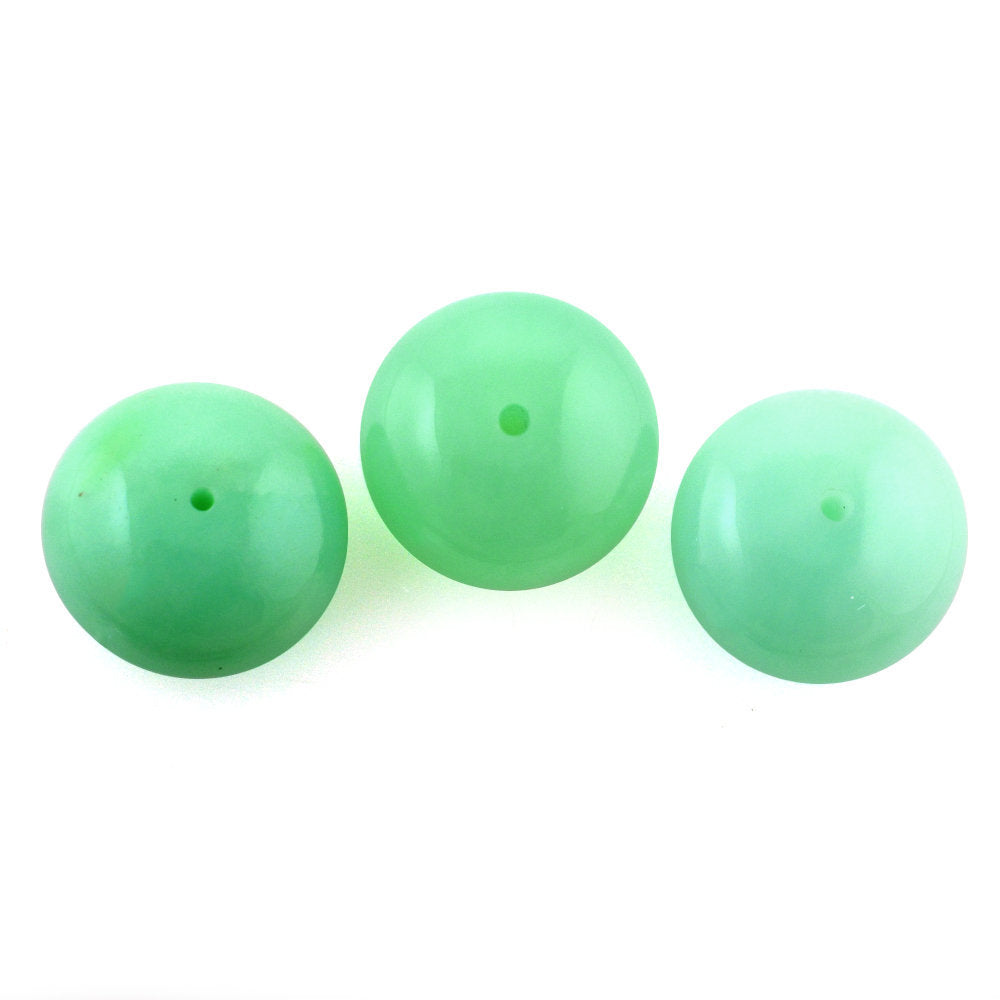 MINT CHRYSOPRASE PLAIN ROUNDEL BEADS (FULL DRILL 0.80MM) 13.50MM 12.48 Cts.