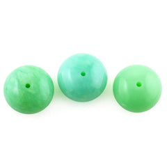 MINT CHRYSOPRASE PLAIN ROUNDEL BEADS (FULL DRILL 0.80MM) 13.50MM 11.38 Cts.