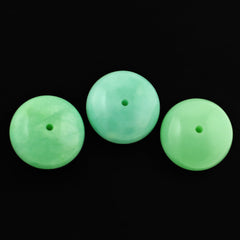 MINT CHRYSOPRASE PLAIN ROUNDEL BEADS (FULL DRILL 0.80MM) 13.50MM 11.38 Cts.