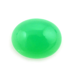 NATURAL CHRYSOPRASE OVAL CAB 10X8MM 2.51 Cts.