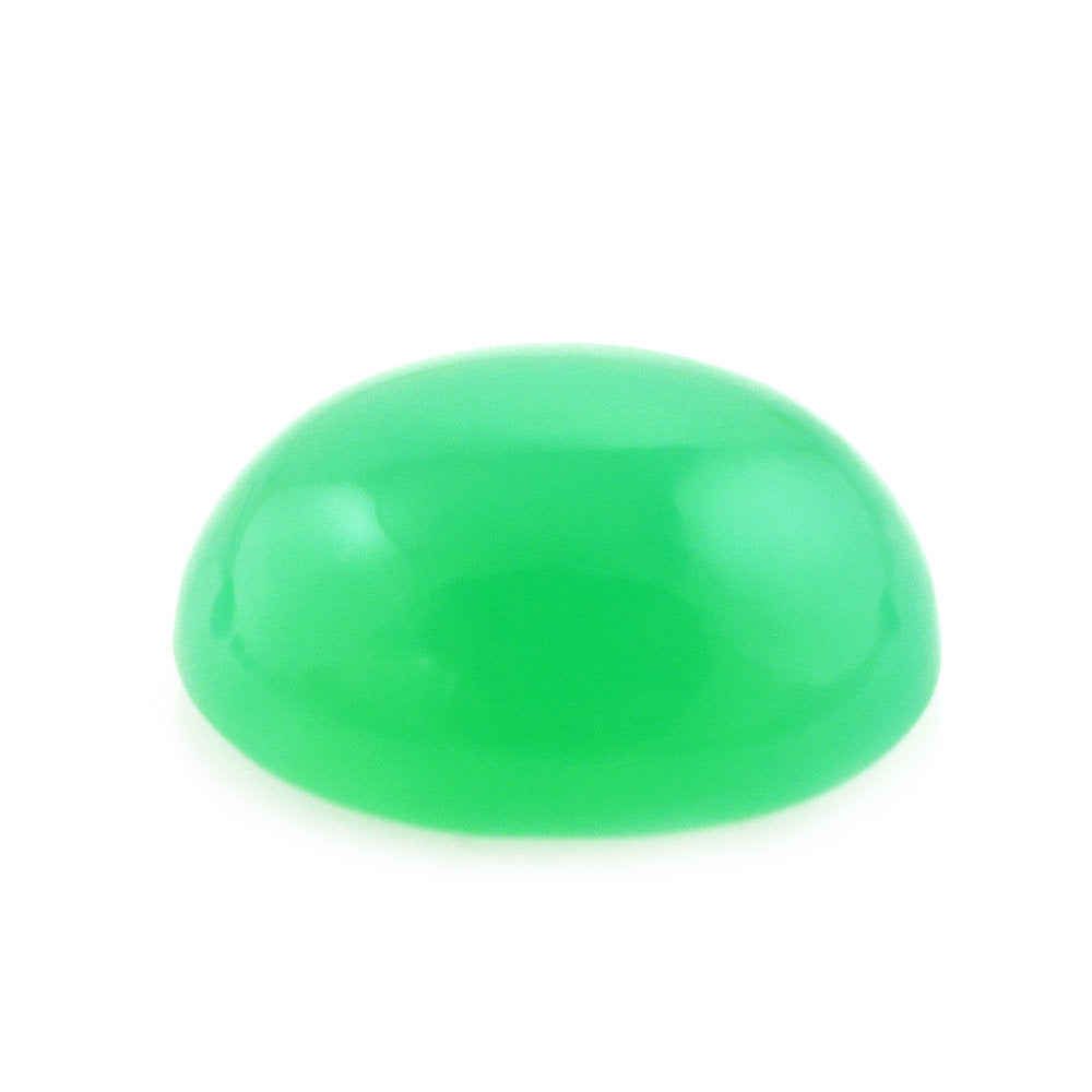 NATURAL CHRYSOPRASE OVAL CAB 10X8MM 2.51 Cts.