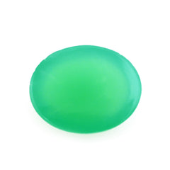 NATURAL CHRYSOPRASE OVAL CAB 10X8MM 2.51 Cts.