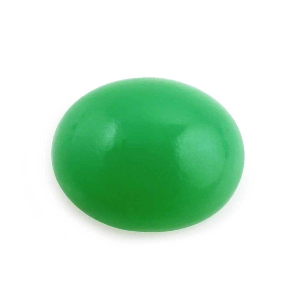 NATURAL CHRYSOPRASE OVAL CAB 10X8MM 2.45 Cts.