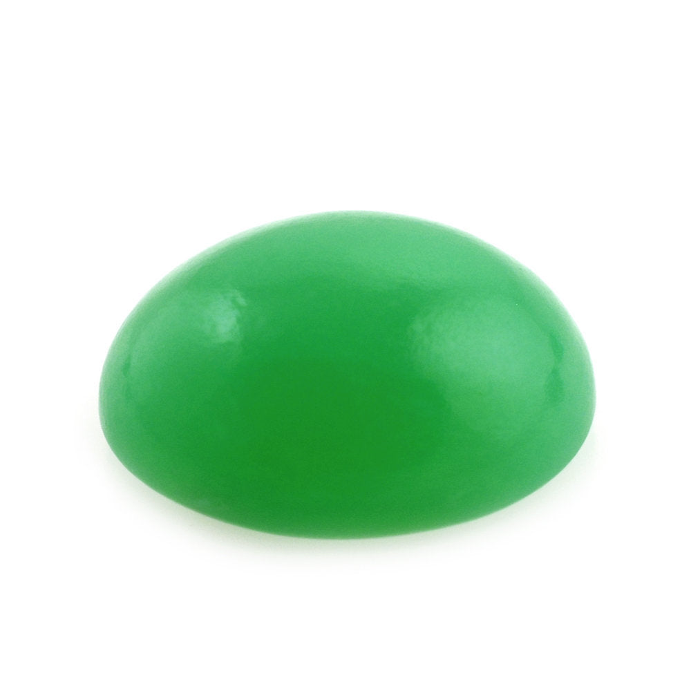 NATURAL CHRYSOPRASE OVAL CAB 10X8MM 2.45 Cts.