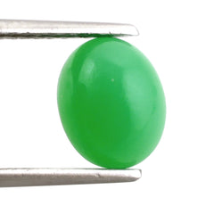 NATURAL CHRYSOPRASE OVAL CAB 10X8MM 2.45 Cts.