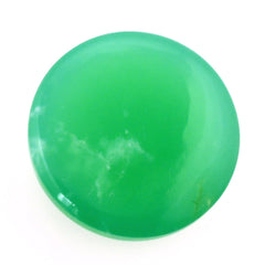 NATURAL CHRYSOPRASE ROUND CAB 12MM 6.78 Cts.