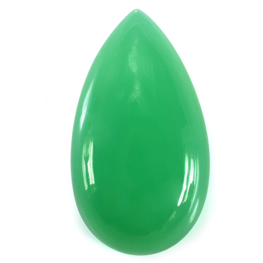 CHRYSOPRASE PEAR CAB (NICE) 25X14MM 20.73 Cts.