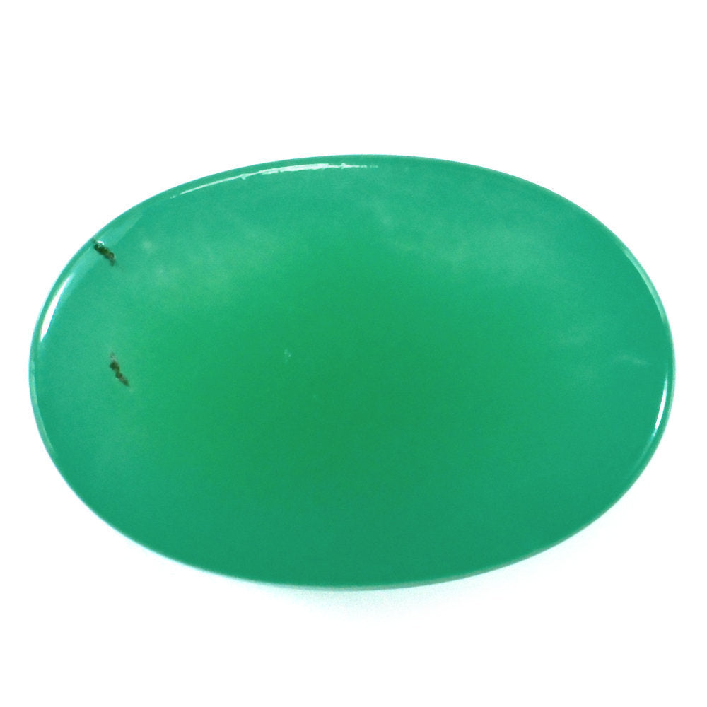 CHRYSOPRASE OVAL CAB 17.50X12MM 10.55 Cts.