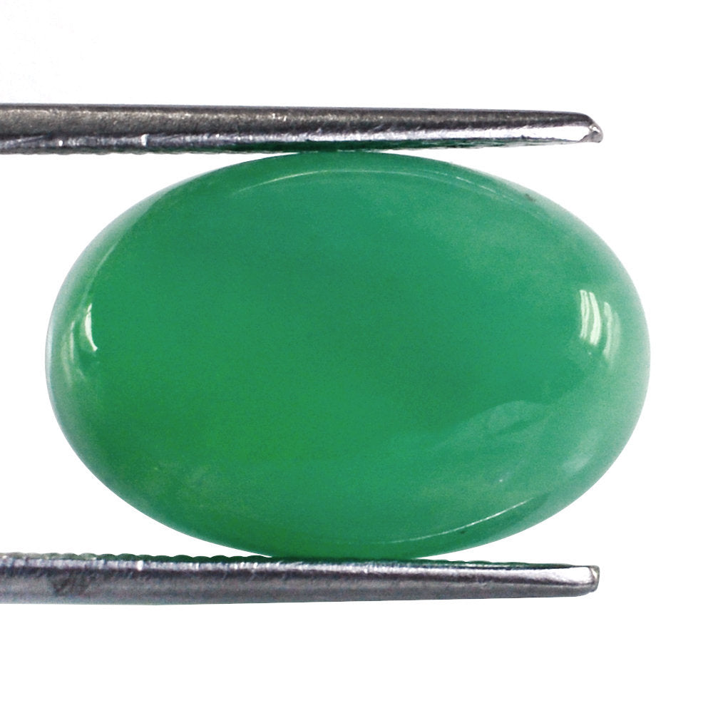 CHRYSOPRASE OVAL CAB 17.50X12MM 10.55 Cts.