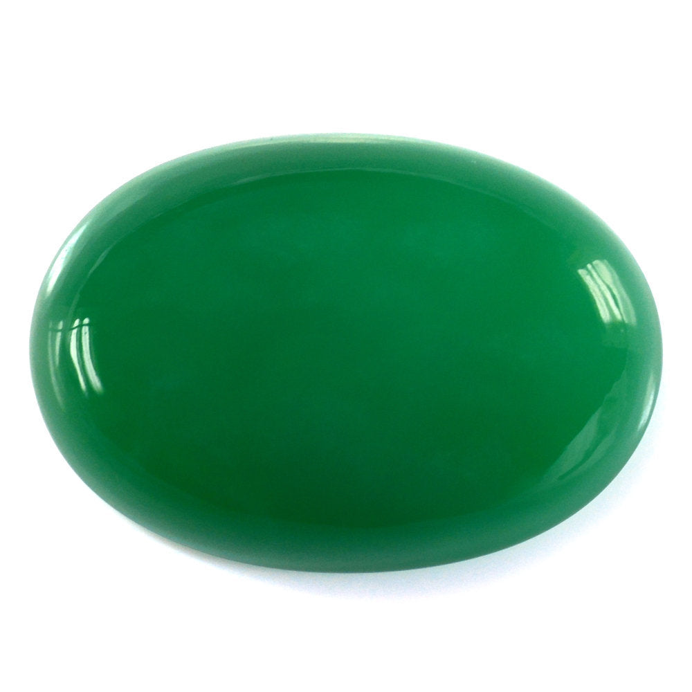 CHRYSOPRASE OVAL CAB 30X21MM 42.65 Cts.