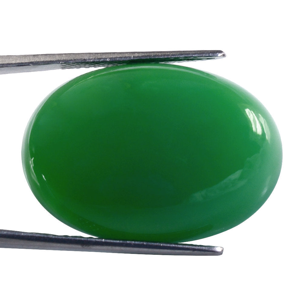 CHRYSOPRASE OVAL CAB 30X21MM 42.65 Cts.