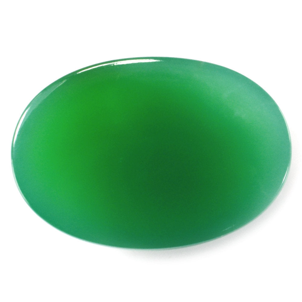 CHRYSOPRASE OVAL CAB 26X18MM 34.80 Cts.