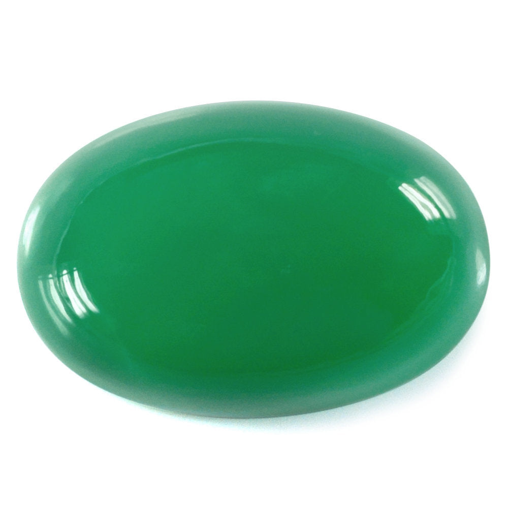 CHRYSOPRASE OVAL CAB 27X18MM 35.70 Cts.