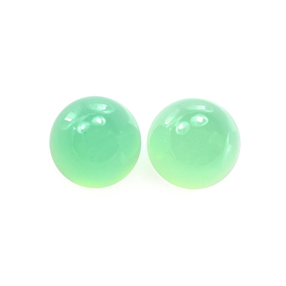 CHRYSOPRASE PLAIN HIGHDOME ROUND CAB (A/CLEAN) 6X6MM 1.35 Cts.