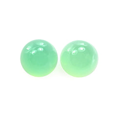 CHRYSOPRASE PLAIN HIGHDOME ROUND CAB (A/CLEAN) 6X6MM 1.35 Cts.