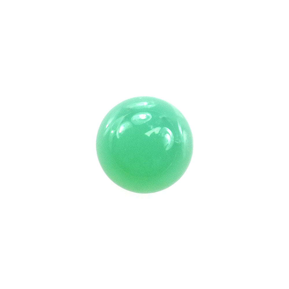 CHRYSOPRASE PLAIN ROUND CAB (AAA/DARK)(/OPAQUE/CLEAN) 5X5MM 0.56 Cts.