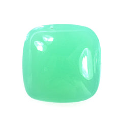 CHRYSOPRASE PLAIN LENTIL CUSHION 14X14MM 5.34 Cts.