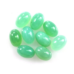 CHRYSOPRASE PLAIN OVAL CAB 6X4MM 0.59 Cts.