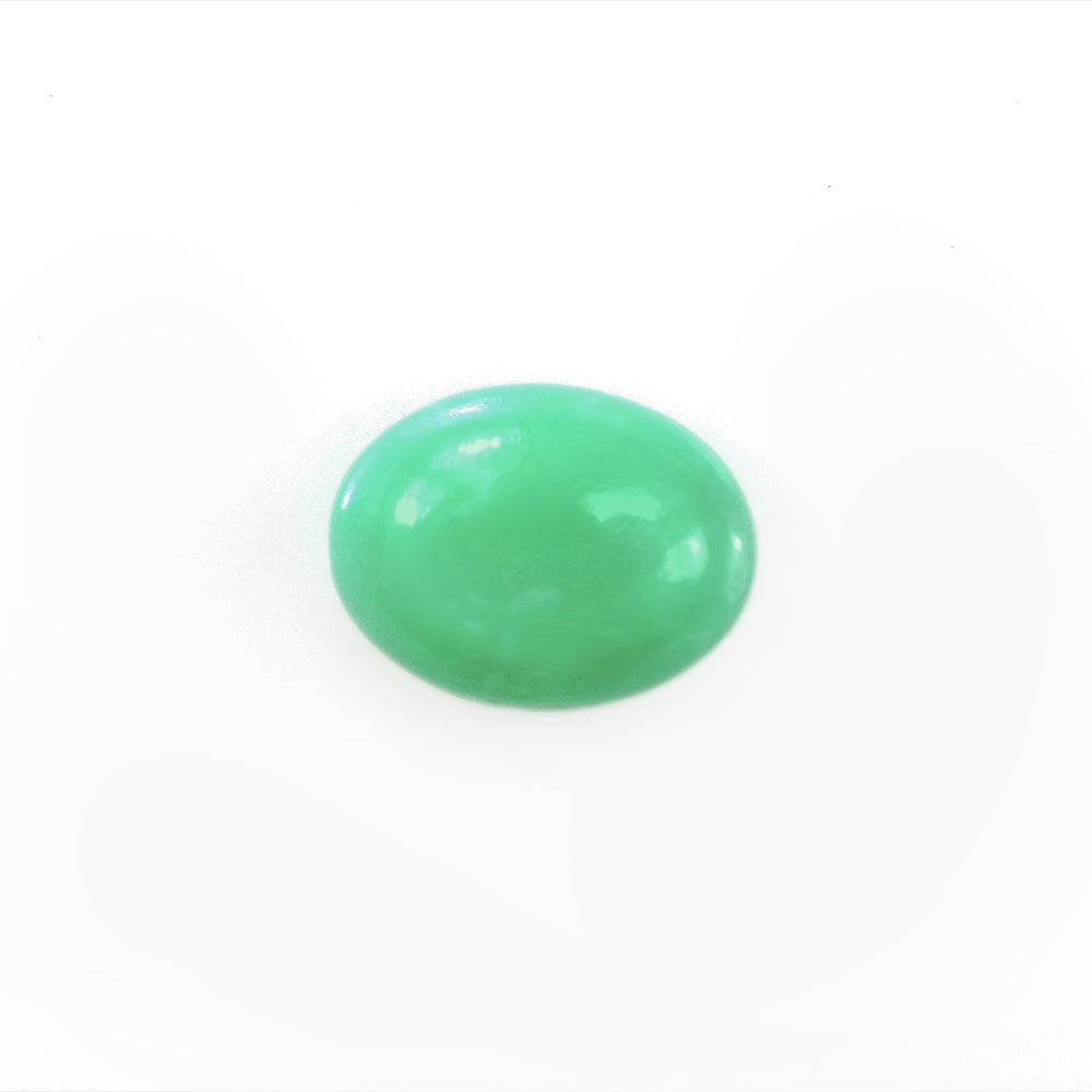 CHRYSOPRASE PLAIN OVAL CAB (AAA/SI) 8.00X6.00 MM 1.08 CTS