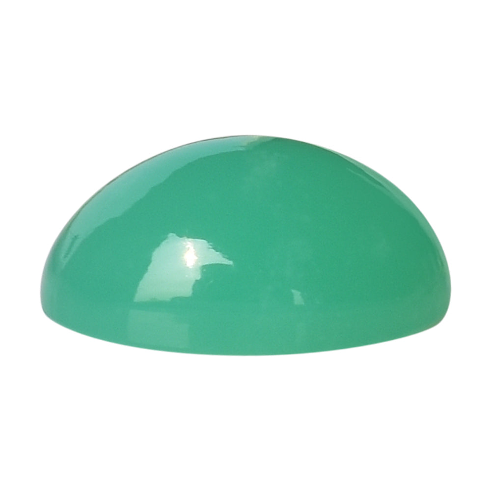 CHRYSOPRASE PLAIN OVAL CAB (DARK/OPAQUE) 14.00X10.00 MM 6.50 Cts.