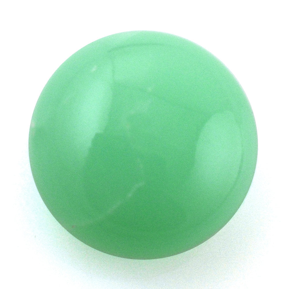 NATURAL MINT CHRYSOPRASE PLAIN ROUNDEL BEADS 13.50MM 11.41 Cts.