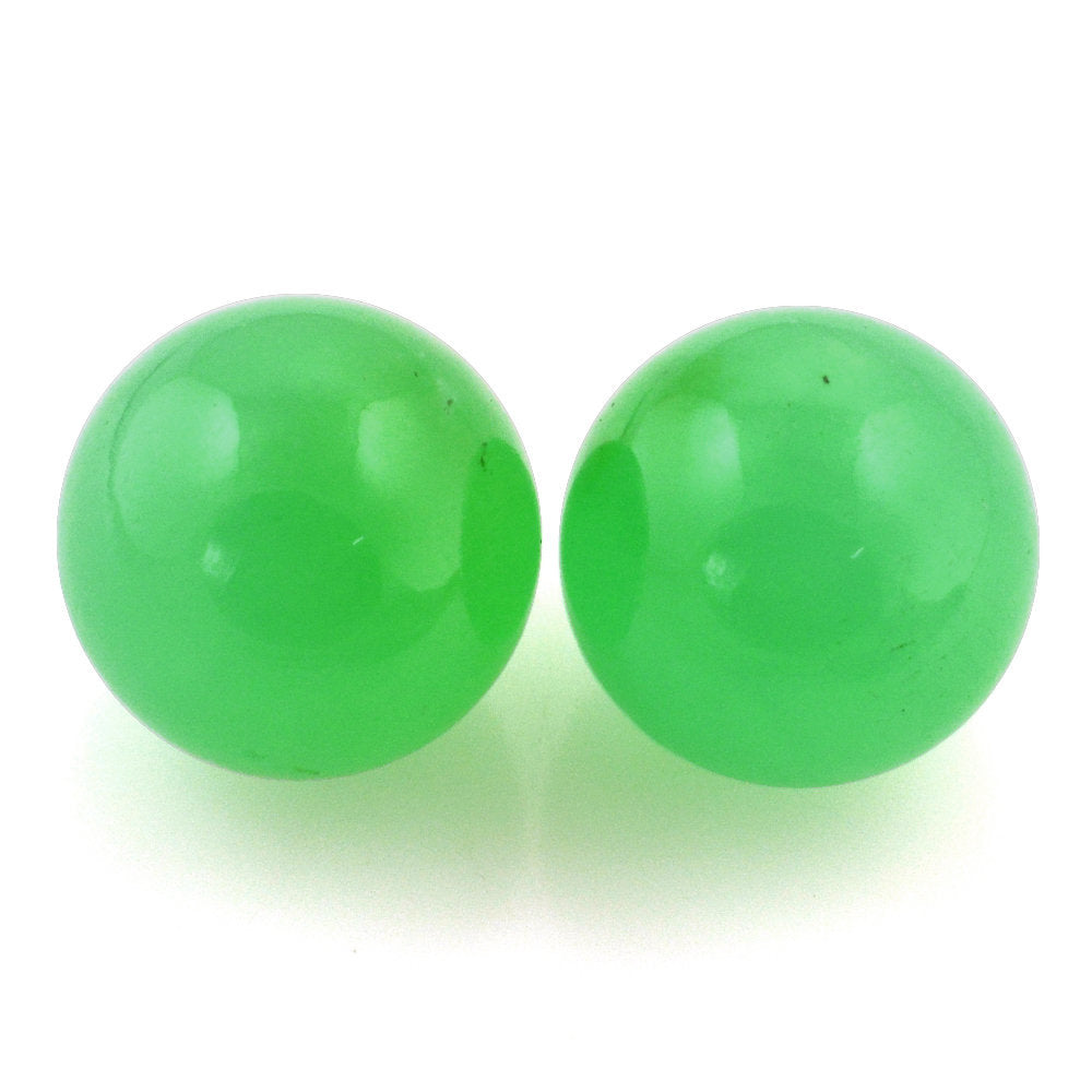 CHRYSOPRASE PLAIN BALLS 12MM 12.45 Cts.