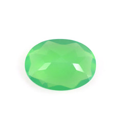 DYED CHRYSOPRASE CHALCEDONY CUT OVAL 7X5MM 0.7 Cts.